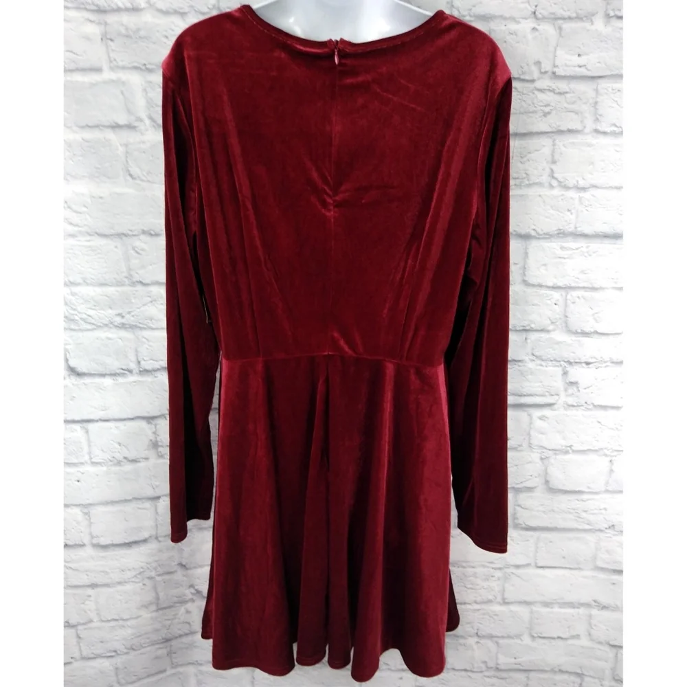 NWT Wrangler Retro Burgundy Velvet Dress XL - Picture 3 of 7
